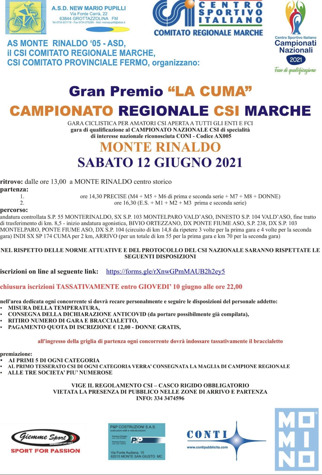 Gran Premio "La Cuma" Campionato Regionale CSI Marche 1