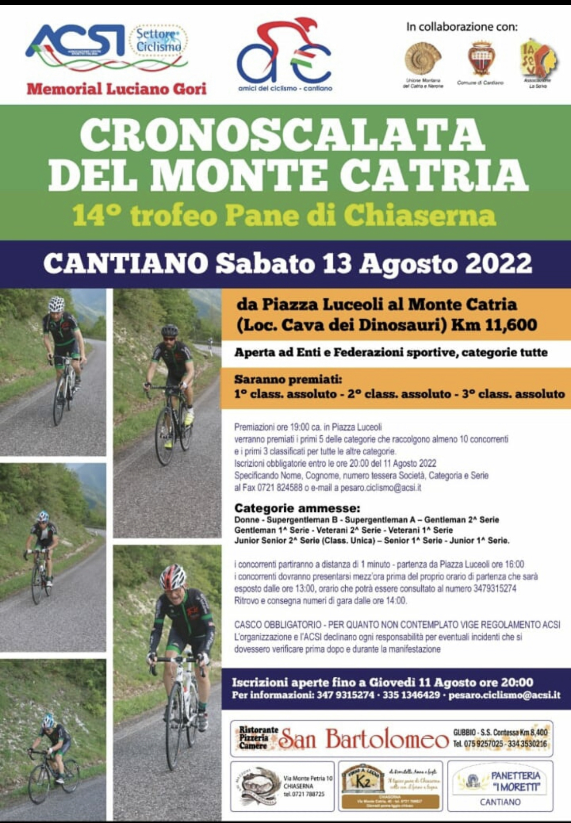 Cronoscalata Del Monte Catria 14° Trofeo Pane Di Chiaserna 1