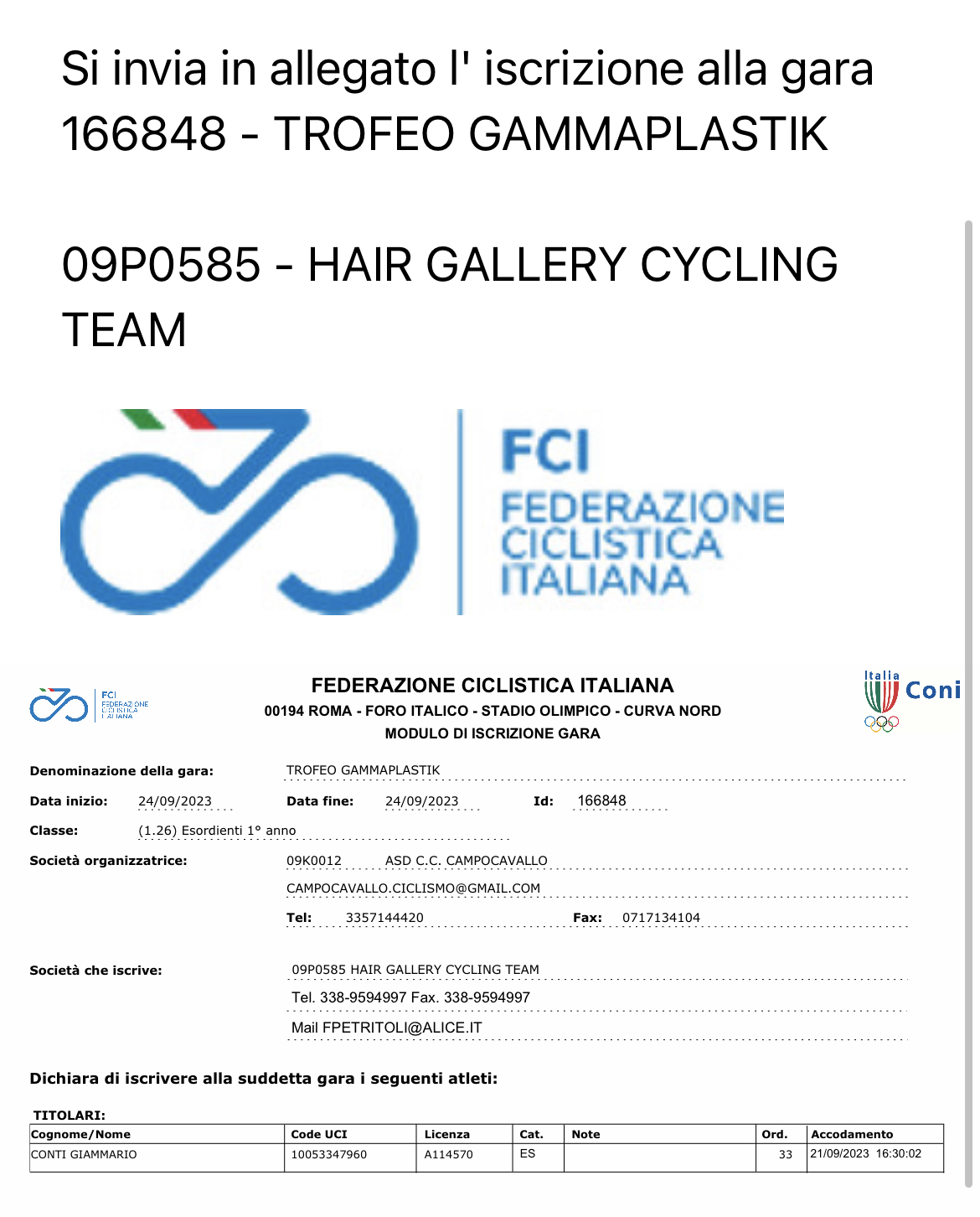 Trofeo Gammaplastik Serramenti 1