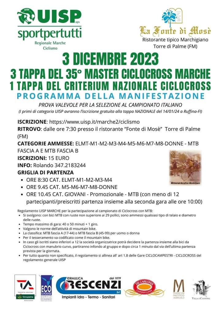 3° Tappa Del 35° Master Ciclocross Maeche 1