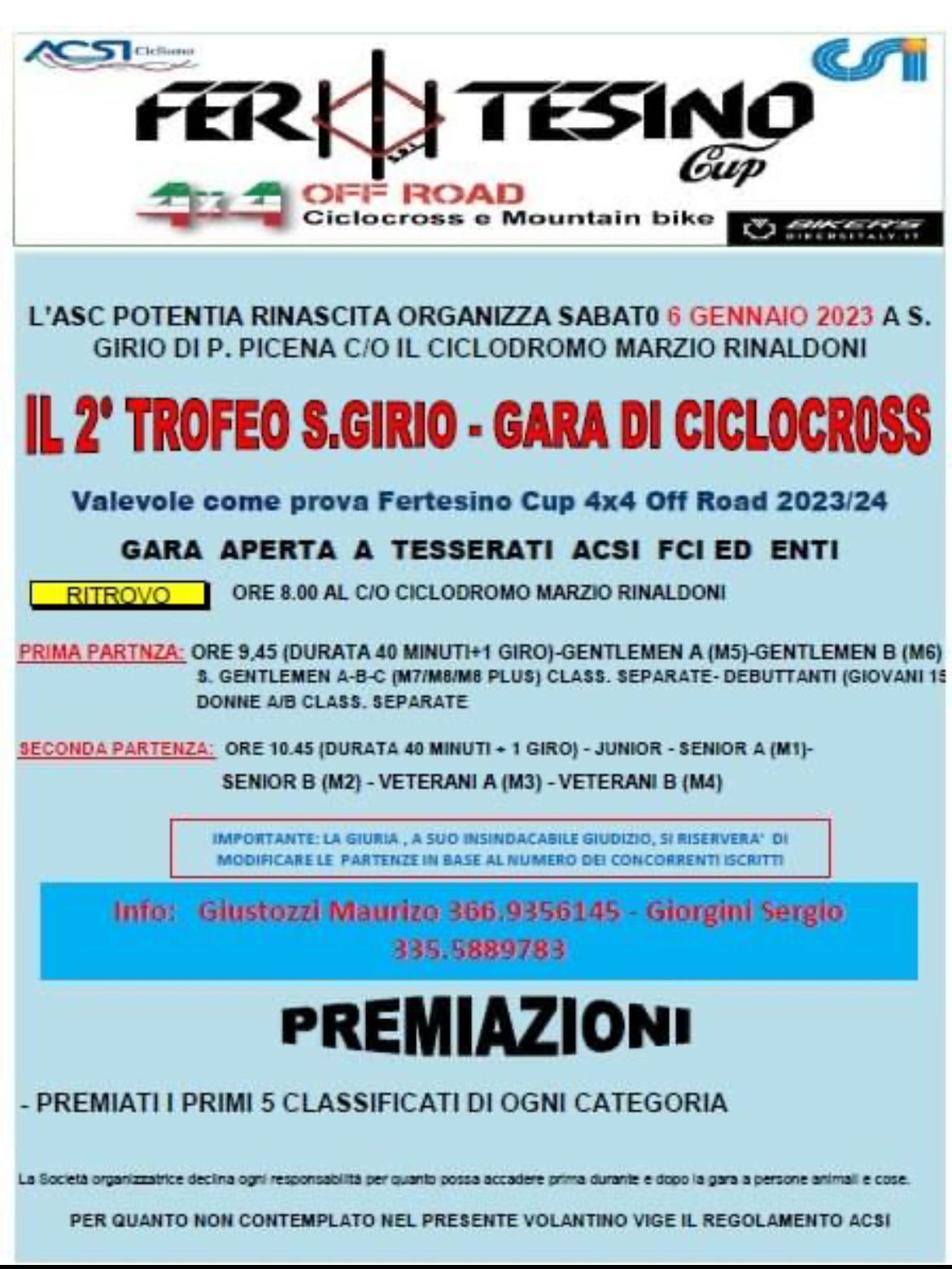 Il 2° Trofeo San Girio 1
