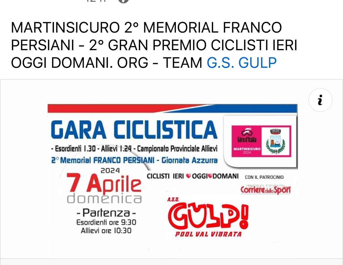 Memorial Franco Persiani 1
