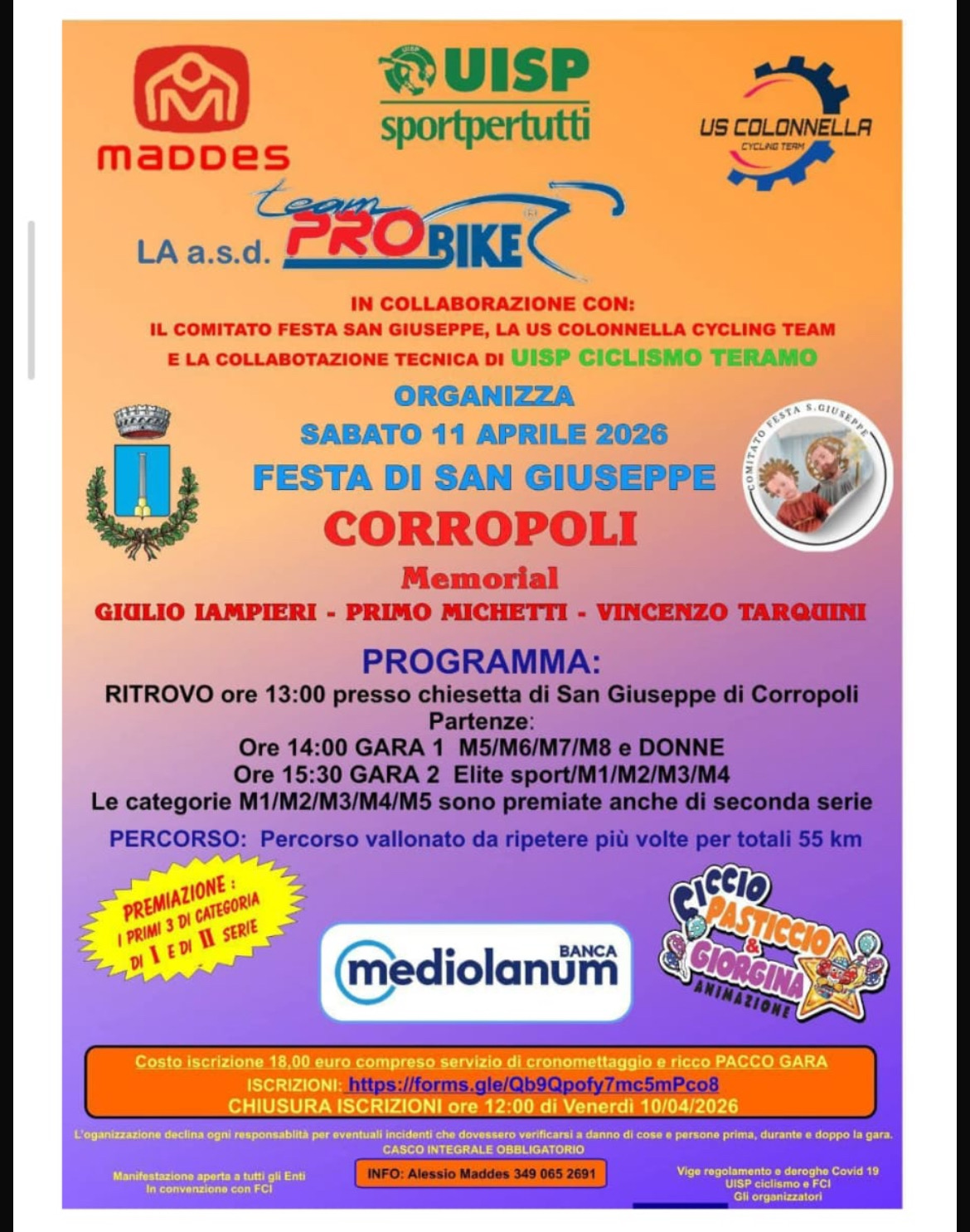 Memorial Giuliano Iampieri, Primo Michetti 1