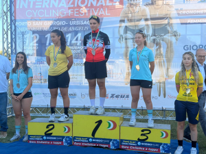 Internazionale Cycling Festival: buoni piazzamenti nella sfida d'apertura contro il tempo per le ragazze in maglia verde tiffany 2